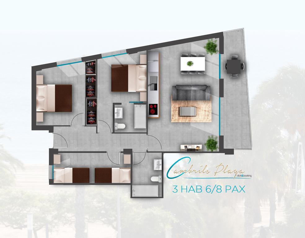 Apartamentos Cambrils Playa Spa חדר תמונה